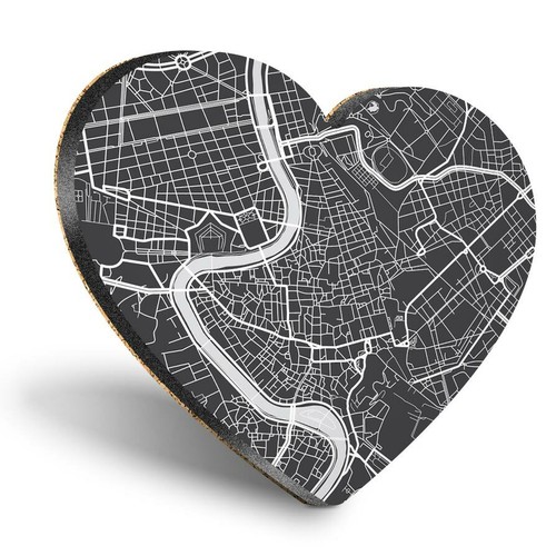 Heart mdf coasters rome - coasters,
