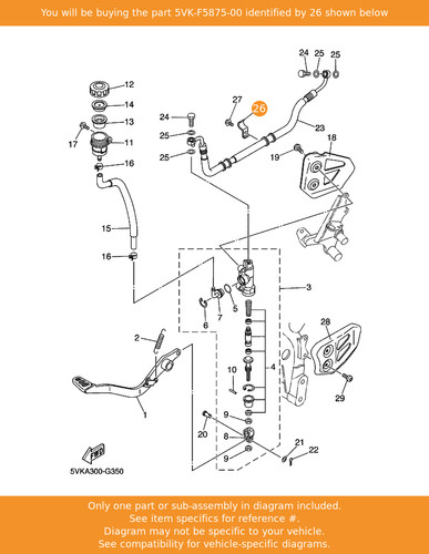 Yamaha holder brake hose 1 - holder,,