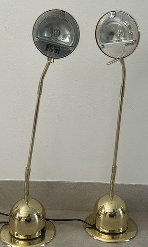 Brass adjustable halogen desk - adjustable,