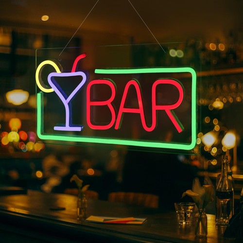 Fitnate neon bar - neon, sign,
