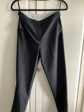 Ladies Matalan Black Straight Leg Smart Work Wear Trousers Pockets/zip Size 10