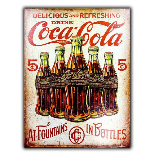Vintage coca cola - coca, metal
