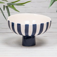 Blue & White Stripe Fruit Bowl