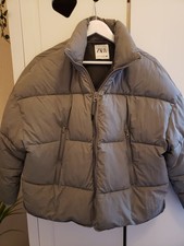 Zara Womens Green Puffa Jacket