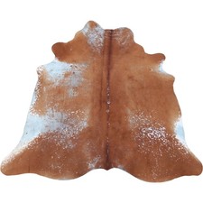 South American Natural Cowhide Rug 200cm x 200cm Used With Marks