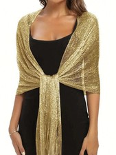 Gold Metallic Sparkle Shawl