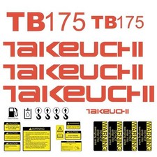 TB175 Decals Takeuchi TB175
