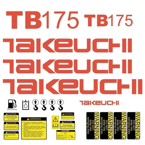 Tb175 decals takeuchi - tb175,