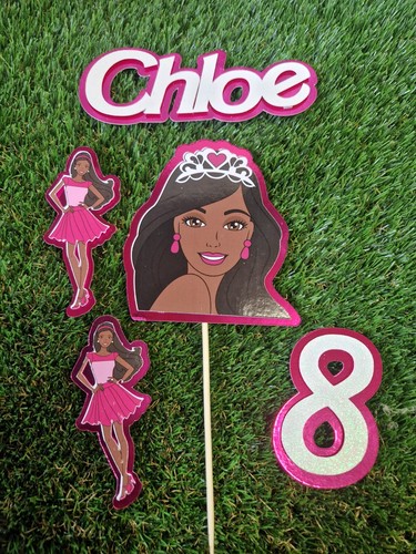 Barbie themed cake topper - cake,