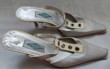 White Silver Leather Retro shoes Ivory of Bond street EU 37 UK 4.5  BNWB