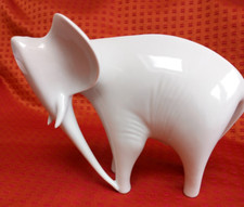 White Porcelain Elephant Ornament By Royal  Dux. Pre-owned