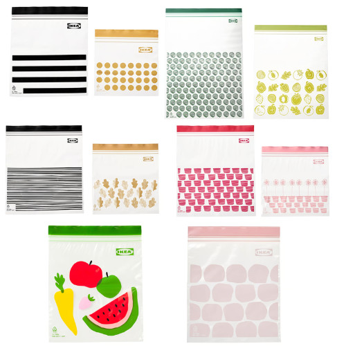 New ikea istad resealable bags - new,
