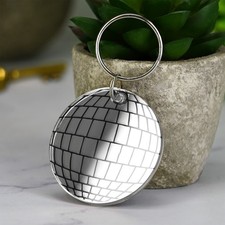 Mirrored Disco Ball Keyring Acrylic Circle Keychain, Funky Gift for Dancers