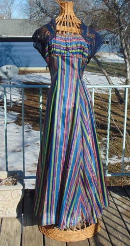 Vtg 40s silk taffeta chevron - silk,