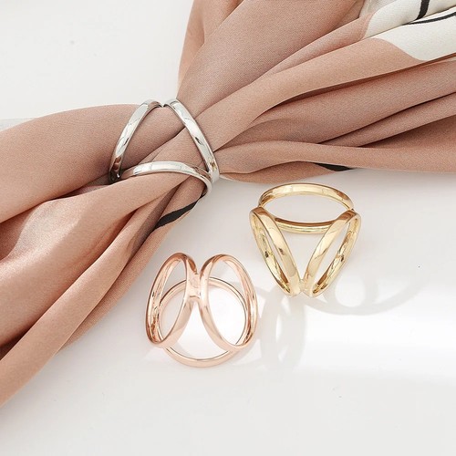 Shaped scarf clips - x-shaped,