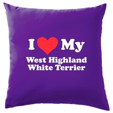 I Love My West Highland White Terrier - Cushion - Westie Love Dog Dogs