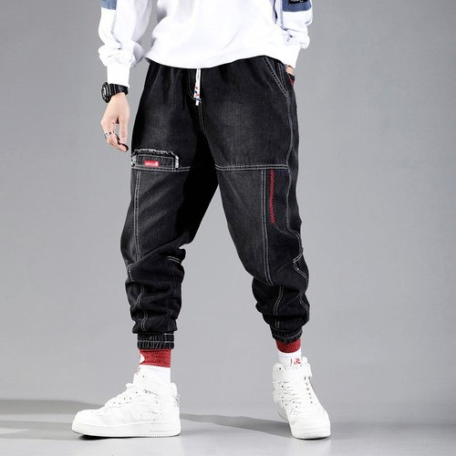Men trousers jeans cargo - jeans,