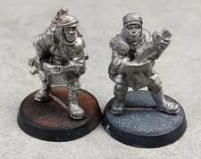 2x Tallarn Desert Raider Mortar Crew Imperial Guard - Warhammer 40K Metal OOP 