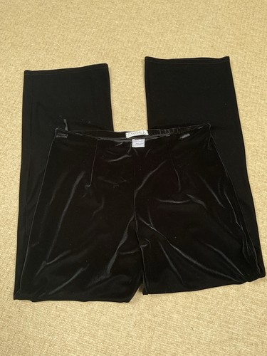 Black velvet trousers vintage - velvet,