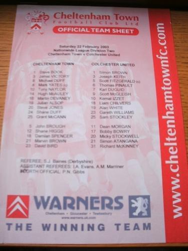 2003 colour teamsheet - colour,