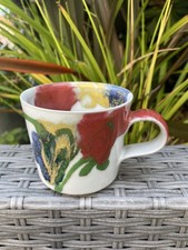 Dartington Studio Pottery Poppy Janice Tchalenko Small Mug Coffee Tea