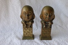 Beautiful vintage collectable pair of Humpty Dumpty brass money boxes/bookends