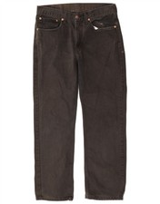 LEVI'S Mens 751 Straight Jeans W32 L29 Black Cotton IK08