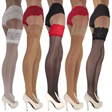 New Deep Lace Top Sheer Hold