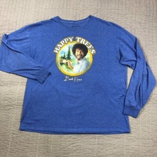 Bob Ross T Shirt Men XL Blue