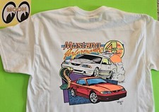 1995 Mustang Men's White Guildan Dryblend T-shirt.