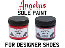 Angelus Walk on Red Paint Shoe Soles Red Black Colour 2oz Paint for Louboutin