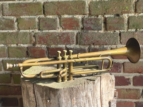 Vintage brass trumpet - brass,