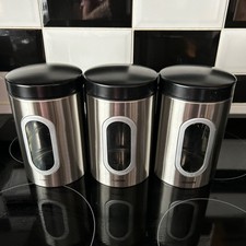 Addis Set Of 3 Storage Canisters Used