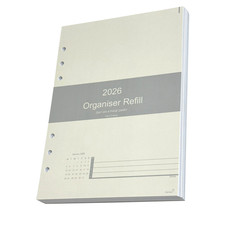 2026 A5 Diary Refill Day A Page Desk Planner time slot Filofax Compatible Insert