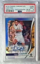Luis Figo Panini Chronicles 2019 Absolute Auto Autograph Blue 18/49 PSA 9