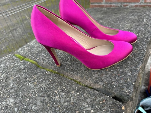 Reiss magenta pink silk heel - reiss,