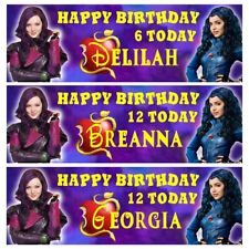 DESCENDANTS Personalised Birthday Banners - Disney Descendants Banners - Disney