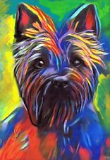 Cairn Terrier Art Print, Dog Owner Gift, Pastel Art Signed by Artist A4 A3 
