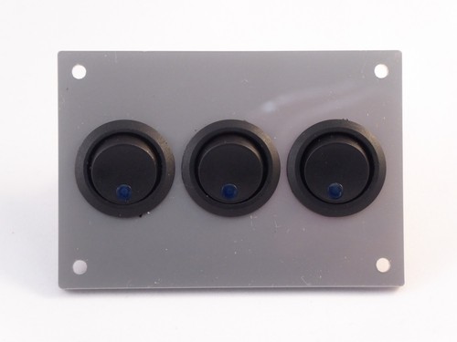 Triple switch panel 12v - switch, volt