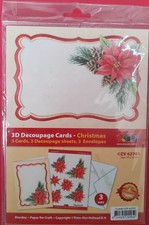 3D Decoupage Card Making Kit Poinsettia