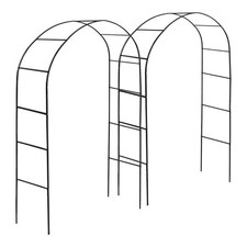 2x Metal Garden Arbour Arches
