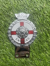 J R Gaunt Vintage Chrome Enamel England Badge Lambretta Vespa Classic car badge