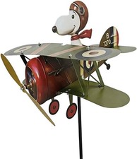 Cartoon Pilot Flying Biplane
