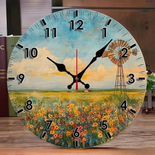 Windmill field wooden wall - field,