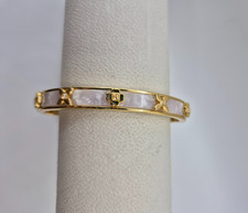 Kate Spade Heritage Bloom Hinged Bangle Cream/Gold Bangle Bracelet