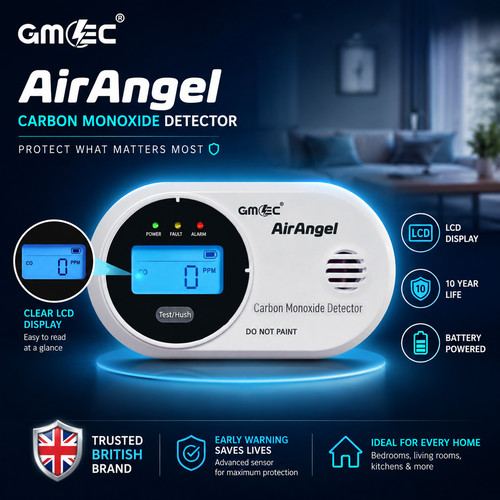 Carbon monoxide alarm - carbon, lcd