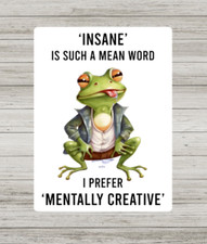 Novelty Frog metal sign, Frog