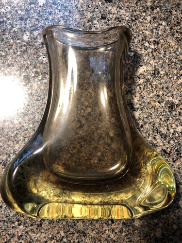 Smoked glass vase - smoked,