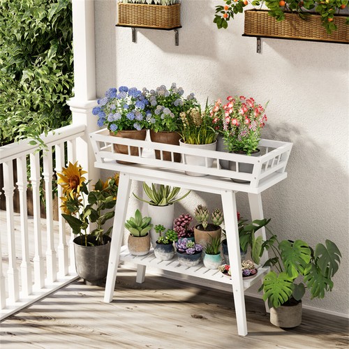 Tier wooden garden - wooden, potting
