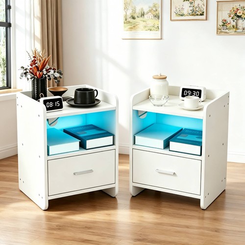 2pcs bedside tables - 2pcs, high